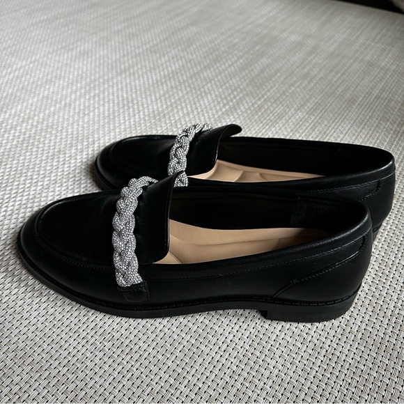 Gianni Bini Bristow Black Leather Loafers Size 7.5 - Picture 6 of 7